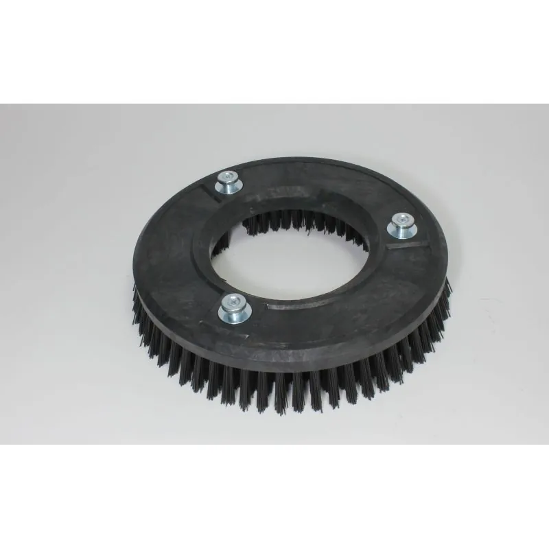 BROSSE PROLENE NOIRE POUR AUTOLAVEUSE NILFISK BA 625 Dc. Ø 280mm + Fixation 3 tétons