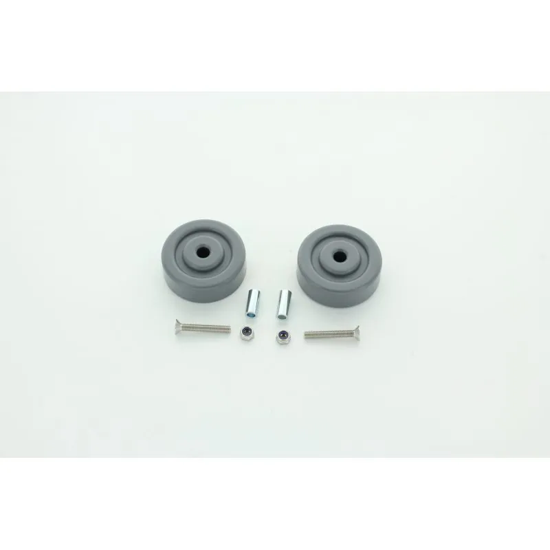 KIT 2 ROULETTES D'APPUI DE SUCEUR + ENTRETOISE POUR AUTOLAVEUSE NILFISK-ALTO